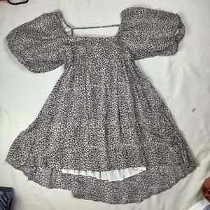 By Together cheetah print babydoll mini dress size small